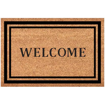23-in x 35-in Natural/Black Non-Slip Grip Indoor Welcome Door Mat Lowes.com | Lowe's