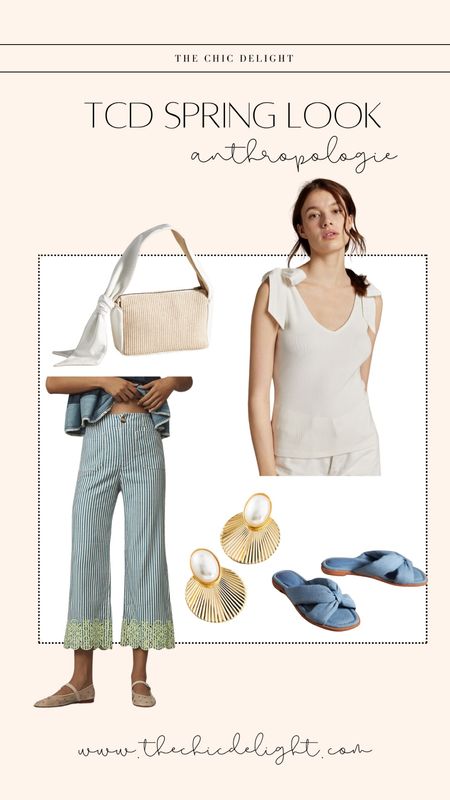 Obsessed with this spring outfit! I love the pants and the top comes in so many different colors 😍

Anthropologie / spring outfit / spring look 

#LTKstyletip #LTKSpringSale #LTKSeasonal