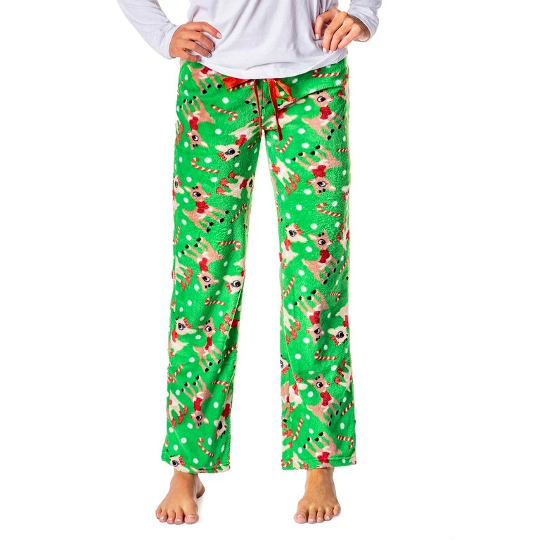 Rudolph The Red-Nosed Reindeer Women's Rudy And Clarice Plush Pajama Pants (SM) - Walmart.com | Walmart (US)