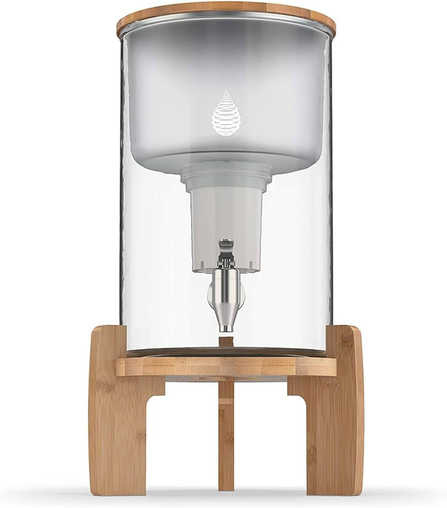 pH Recharge Glass Alkaline Water Filter Dispenser - Countertop Water Filter System - Purifier Pit... | Amazon (US)