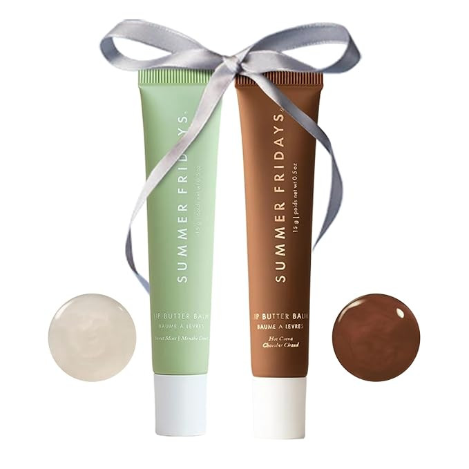 Summer Fridays Lip Butter Balm Duo - Hot Cocoa (.5 oz) & Sweet Mint (.5 oz) - Vegan Lip Care for ... | Amazon (US)