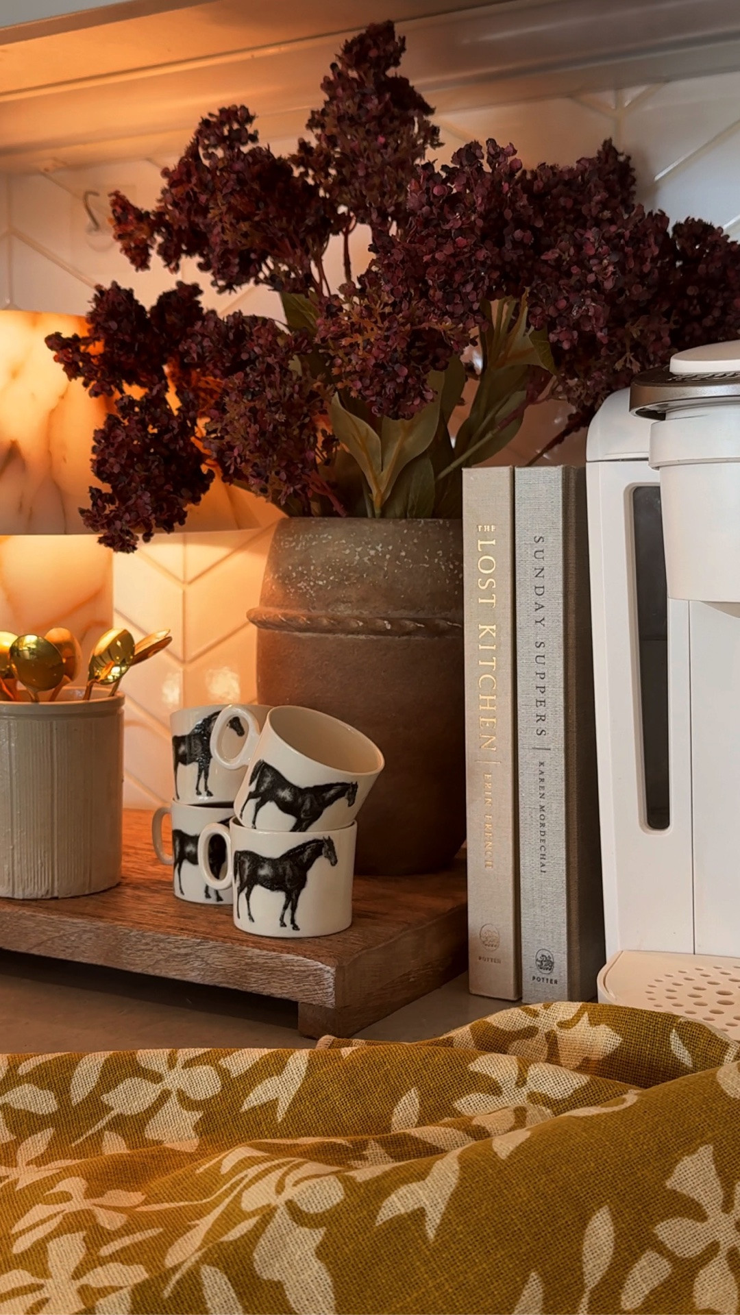 Coffee bar styling inspo! #coffeebar #coffee #home #kitchendecor 
.
NOTE: 4 stems present

#LTKActive #LTKHome #LTKU