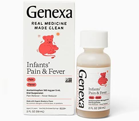 Genexa Infants' Acetaminophen Oral Suspension, for Babies, Temporarily relieves Pain and Fever Sy... | Amazon (US)