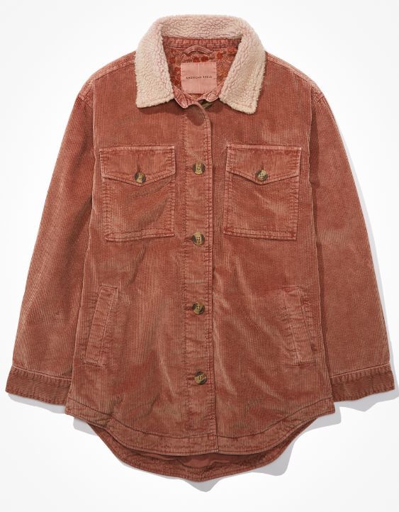AE Corduroy Mid-Length Shacket | American Eagle Outfitters (US & CA)