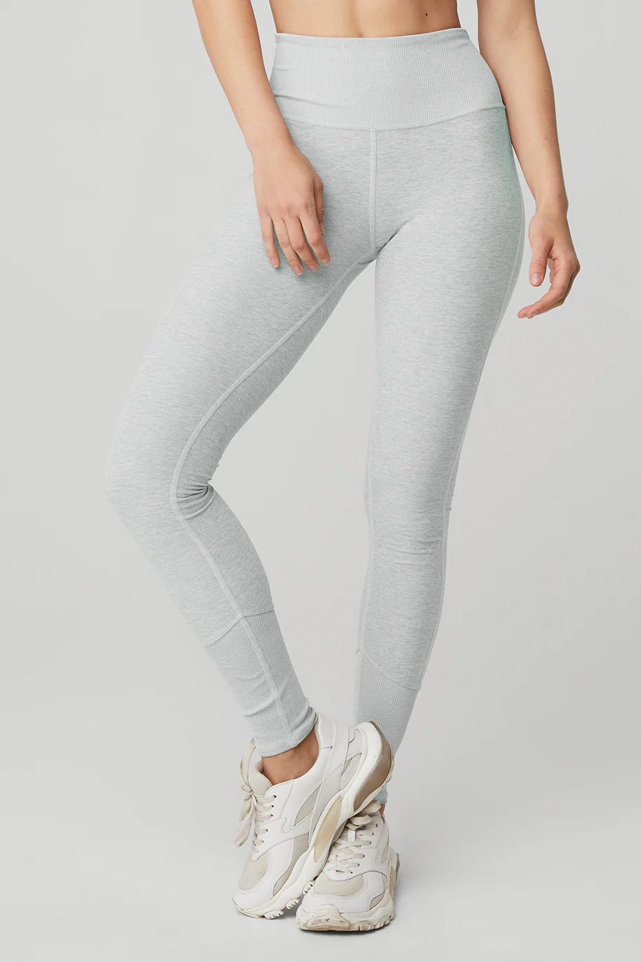 High-Waist Alosoft Lounge Legging in Athletic Heather Grey, Size: Small | Alo Yoga (US)