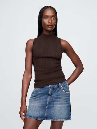 Rib Mockneck Tank Top | Gap (US)