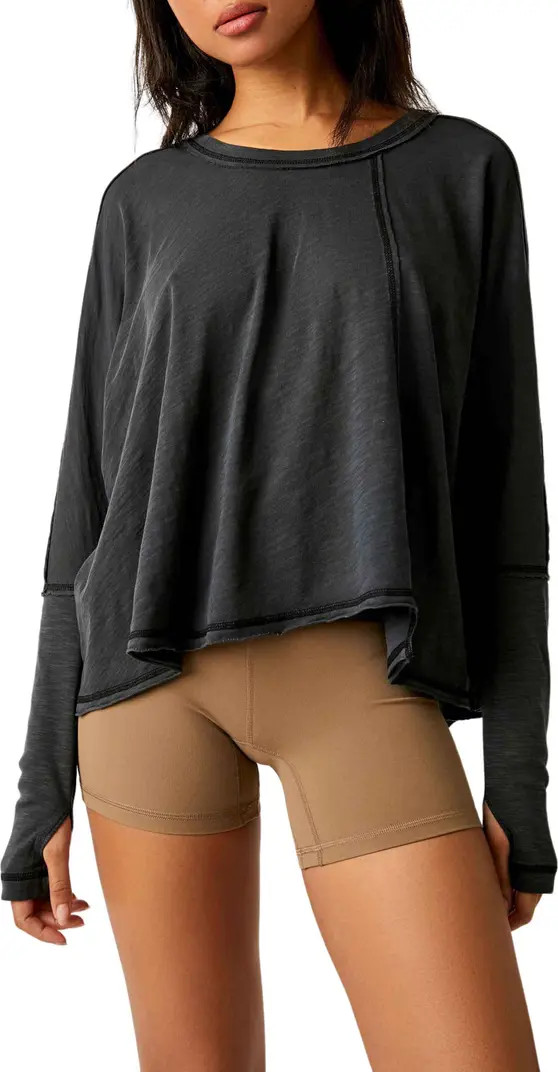 Ten Laps Asymmetric Long Sleeve Cotton TopFP MOVEMENT | Nordstrom