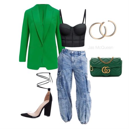 Green Blazer and Denim Cargo Pants 


#LTKstyletip #LTKitbag