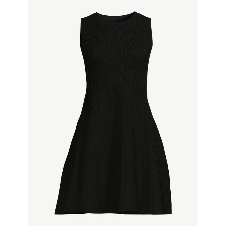 Scoop Women's Striped Mini Sweater Dress, Plus Size Wedding Guest Dress #LTKcurves #LTKU #LTKwedding | Walmart (US)