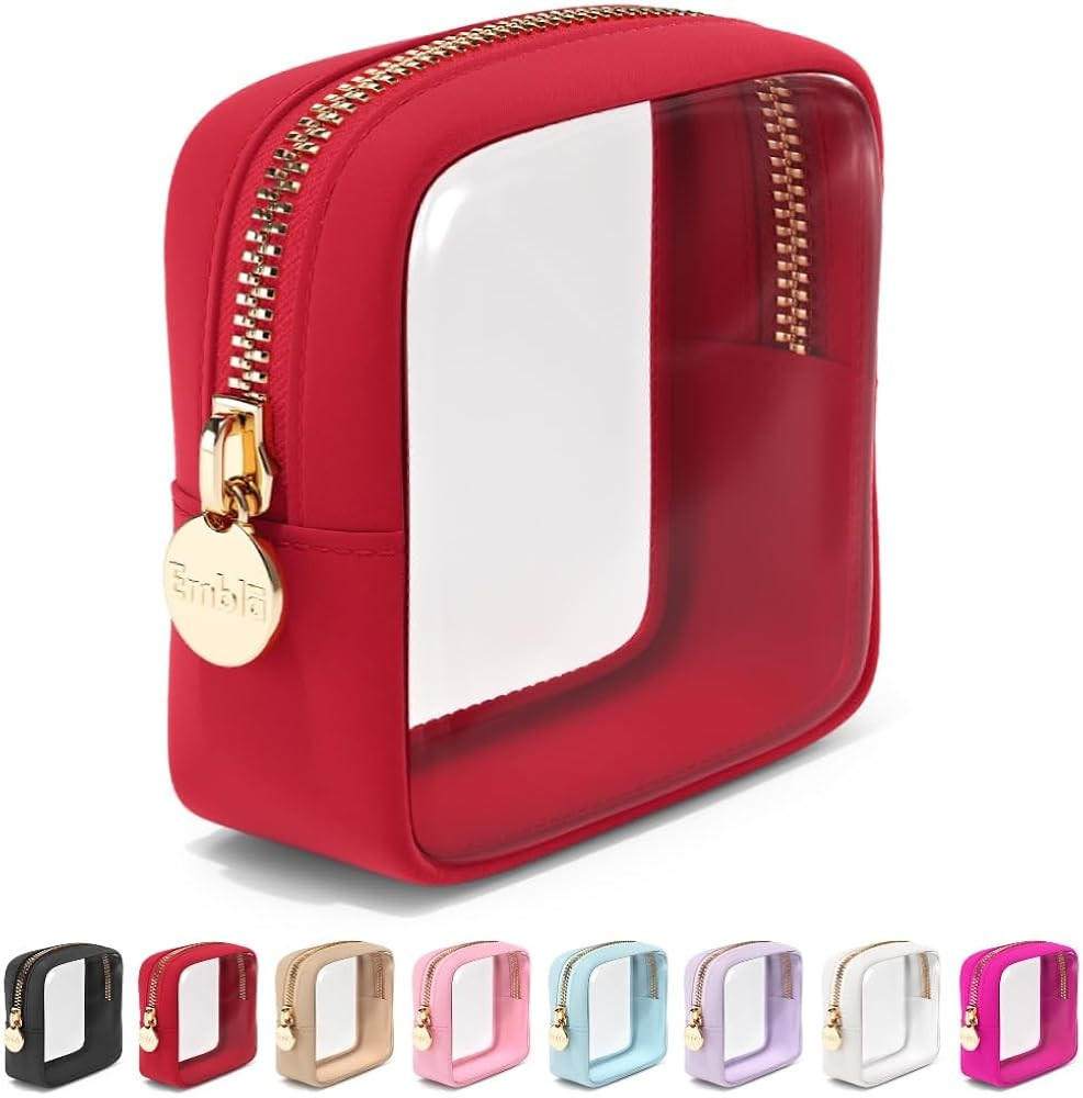 Clear Makeup Bag Zipper Pouch, Transparent Cosmetic Case Organizer, TSA Approved Travel Toiletry ... | Amazon (US)