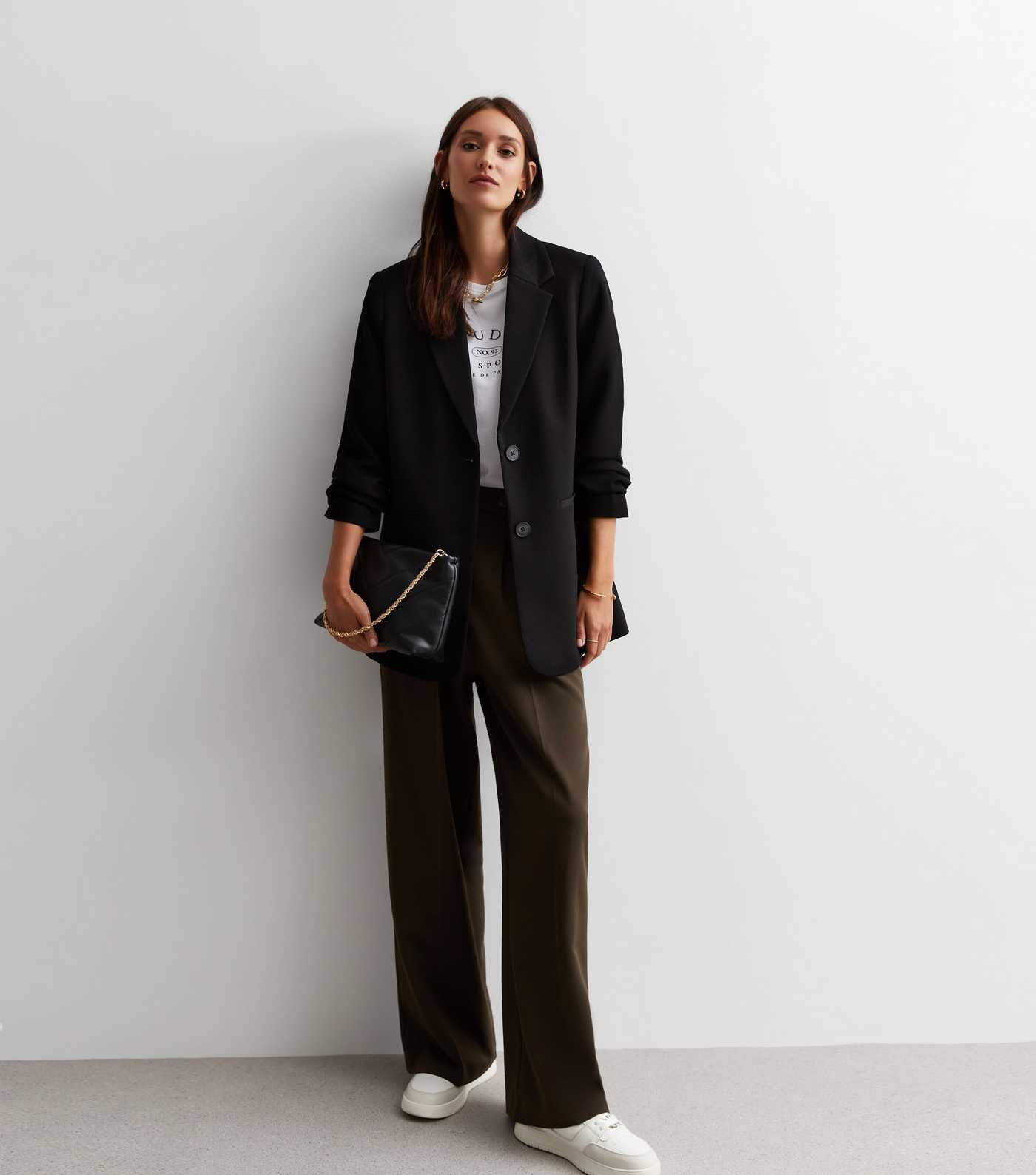 Black Long Sleeve Relaxed Fit Blazer
						
						Add to Saved Items
						Remove from Saved Item... | New Look (UK)