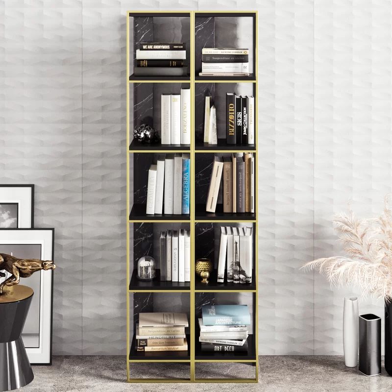 Polka 70'' H x 13'' W Standard Bookcase | Wayfair Professional