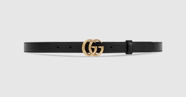 Leather belt with Double G buckle | Gucci (US)