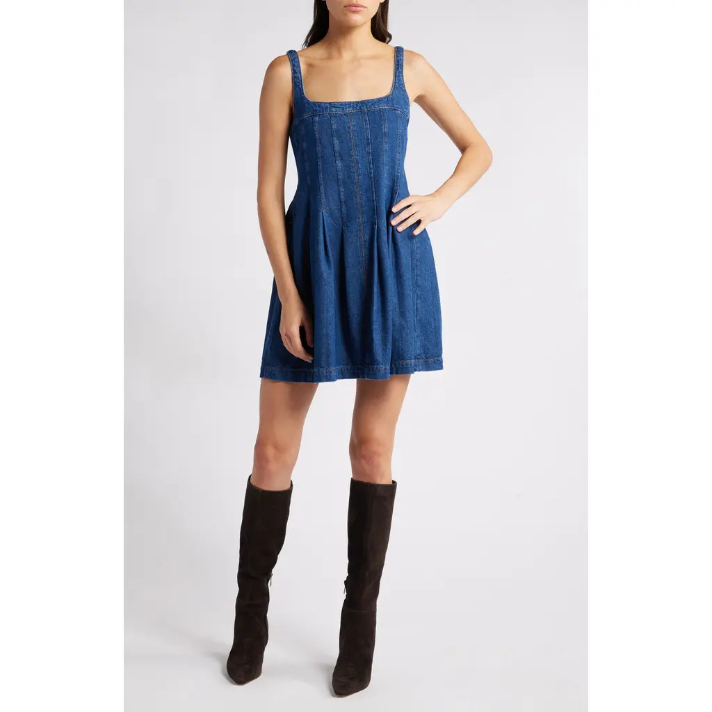 Reformation Violet Denim Minidress in Salinas at Nordstrom, Size 8 | Nordstrom