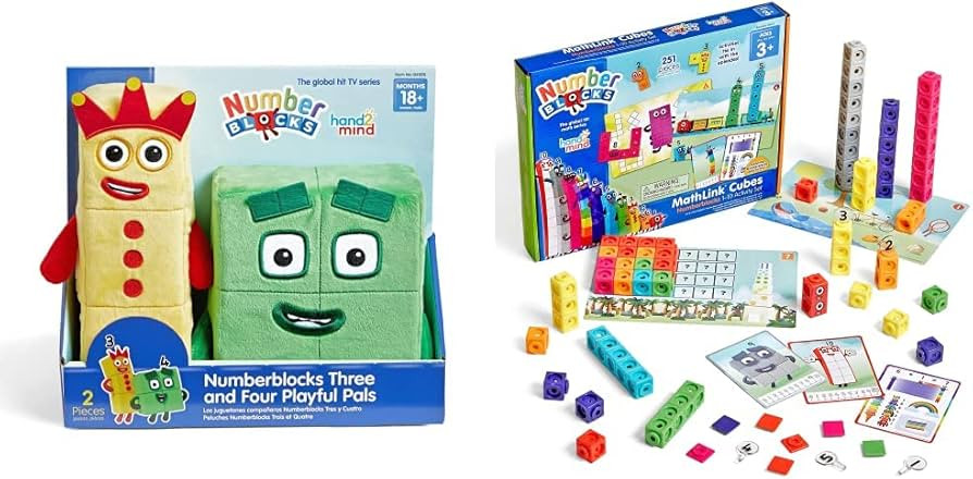 hand2mindhand2mind Numberblocks Three and Four Playful Pals & MathLink Cubes Numberblocks 1-10 Ac... | Amazon (US)