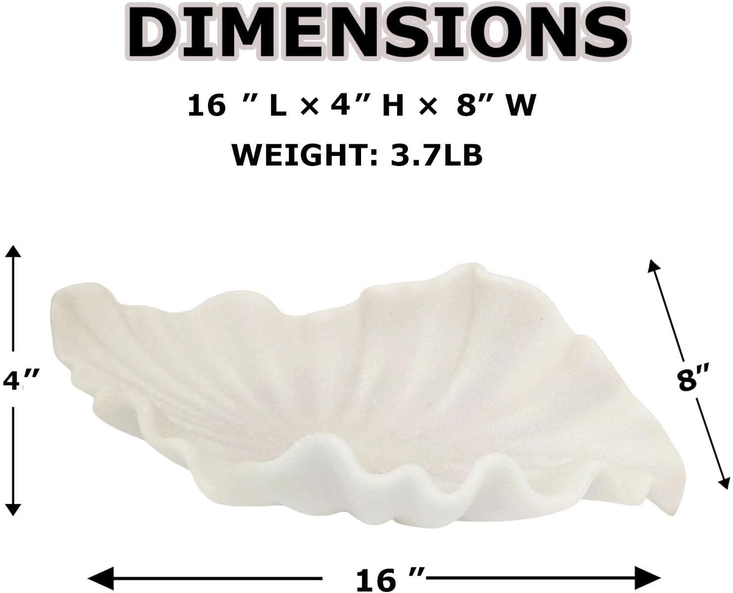 Off-white Large Decorative Bowl - 16” Fruit/Key/Purse Bowl for Home Decor - Coffee Table & Entr... | Amazon (US)