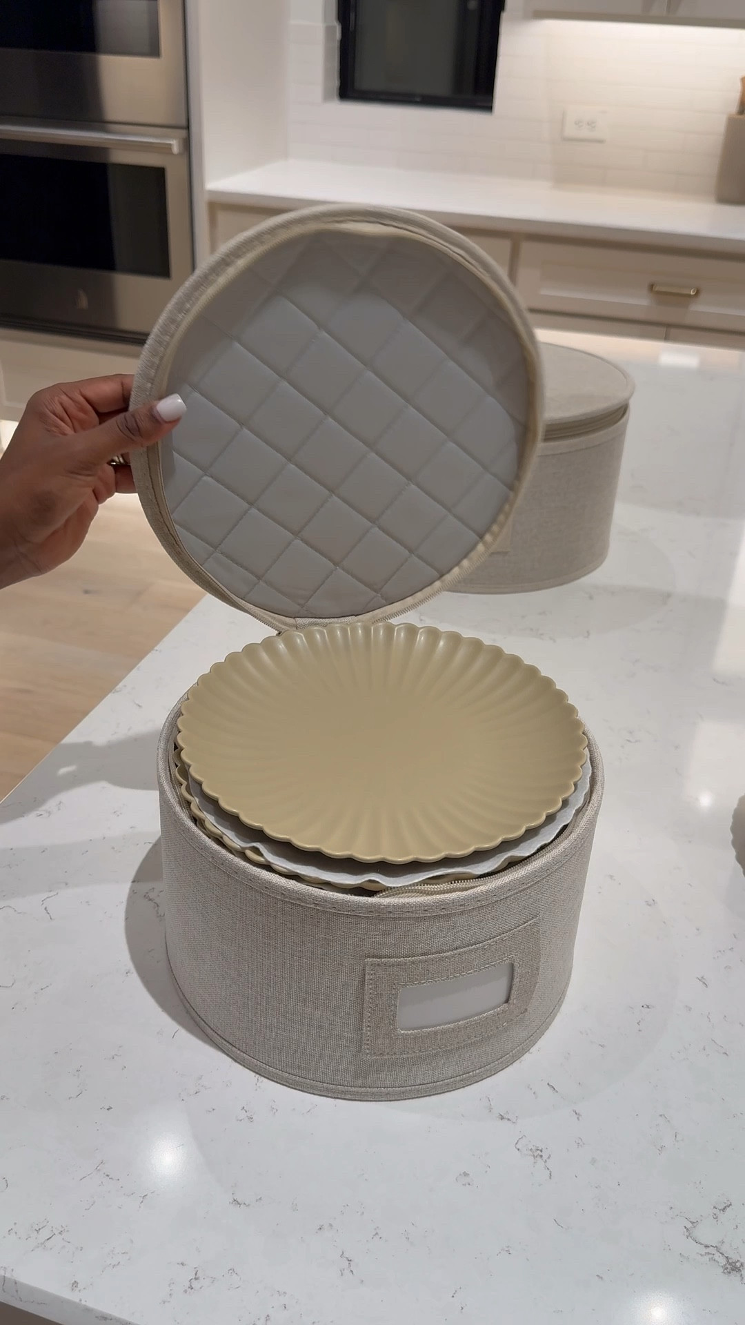 Loooove these dinnerware storage containers! 🍽️ They fit different-sized plates (including bowls!) and feature a hard-shell design. Plus, they’re stackable—making them super convenient for saving space. 

Linked for easy shopping—click to grab yours!

#LTKSaleAlert #LTKStyleTip #LTKHome