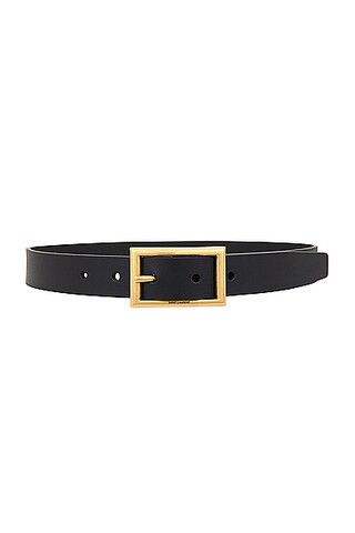 Saint Laurent Rectangle Buckle Belt in Nero - Black. Size 90 (also in 75). | FWRD 