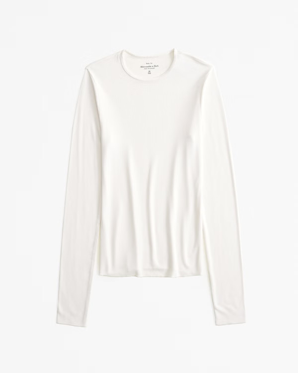 Long-Sleeve Featherweight Rib Tuckable Top | Abercrombie & Fitch (US)
