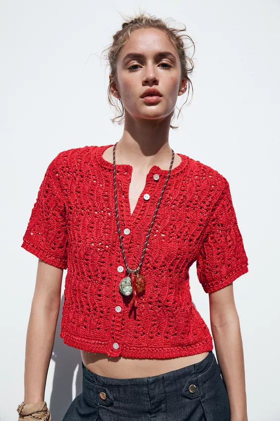 OPEN KNIT CARDIGAN | Zara US