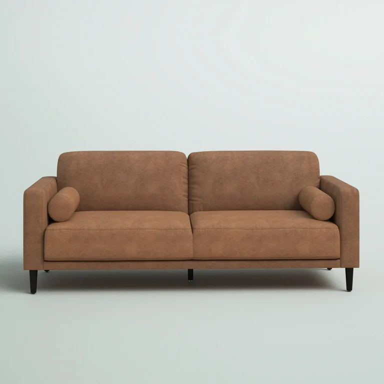 Homfa 78.9'' Square Arm Sofa Couch, 3-seat Upholstered Lounge Large Loveseat with 2 Cylindrical P... | Walmart (US)