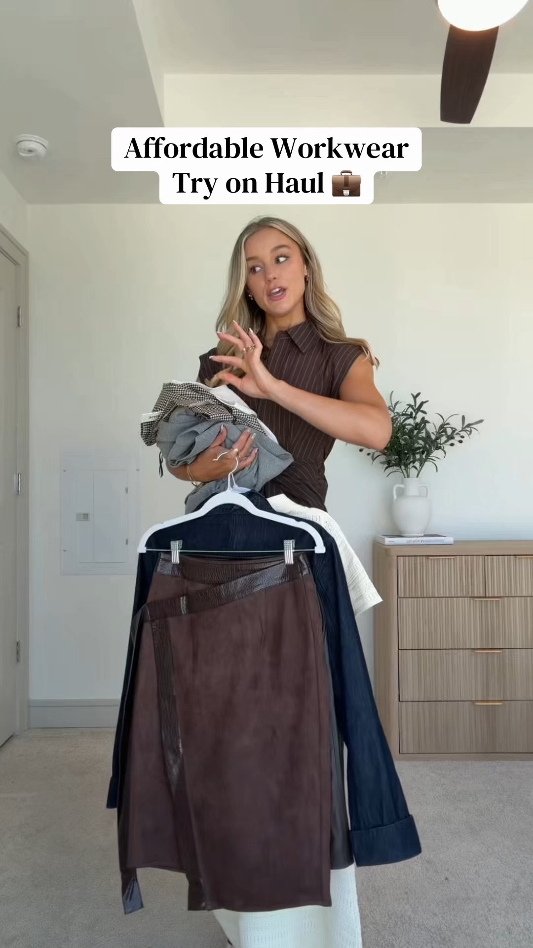 affordable office outfit try on haul 💼🤎

#LTKWorkwear