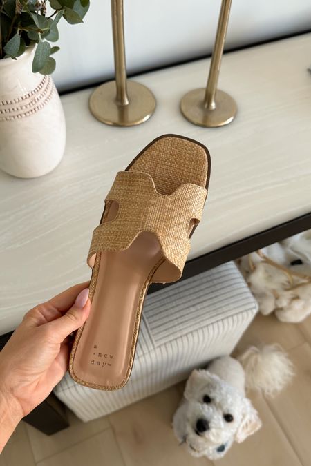 Target sandals for $20. Fits true to size. 

Target shoes, target sandals, target flip flops, spring sandals, spring shoes, summer shoes, spring slides, summer slides, wedding shoes,
Vacation sandals, vacation shoes, airport look 

#LTKtravel #LTKshoecrush #LTKfindsunder50