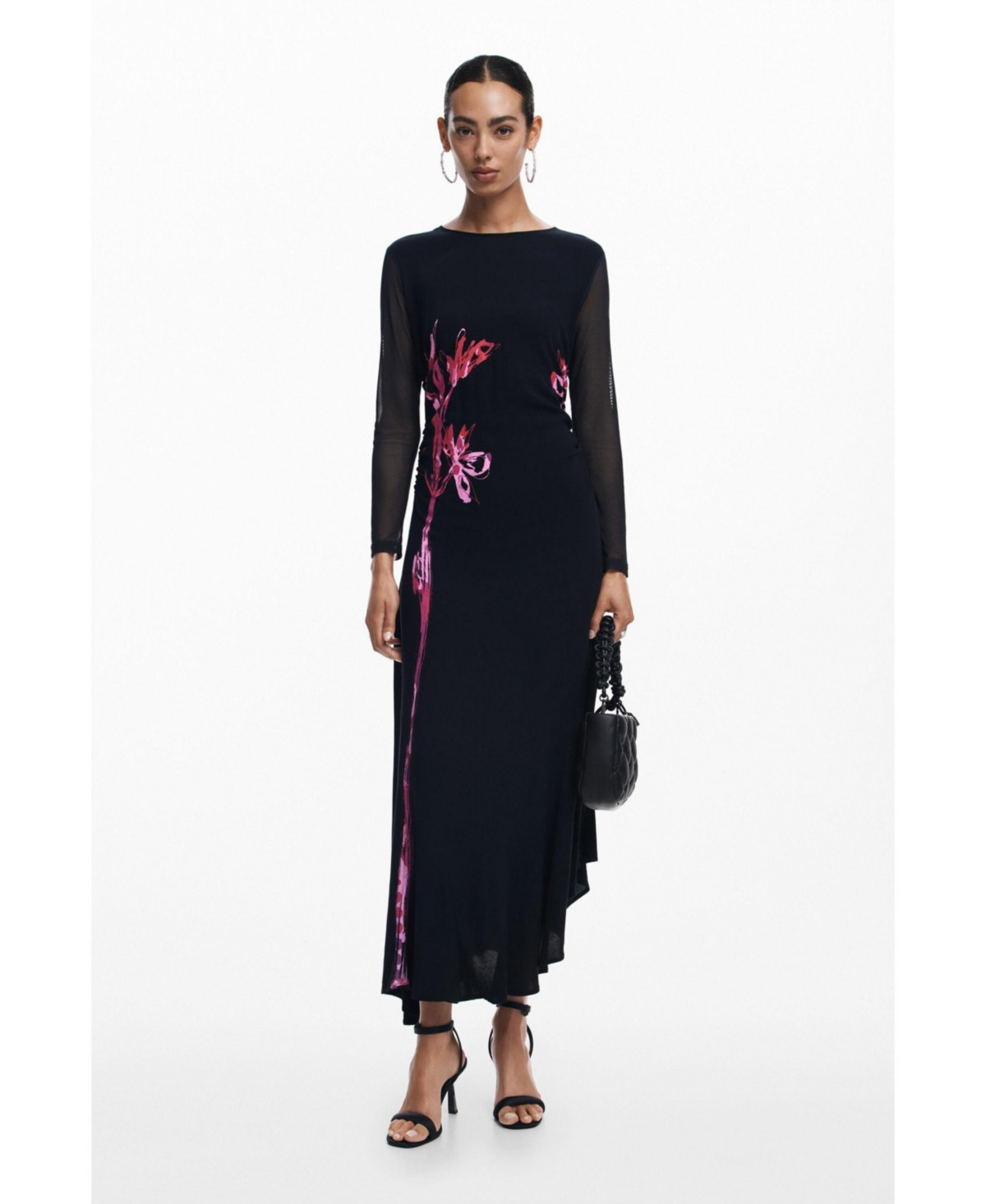 Desigual Women's Asymmetric lily long dress - Black | Macy's