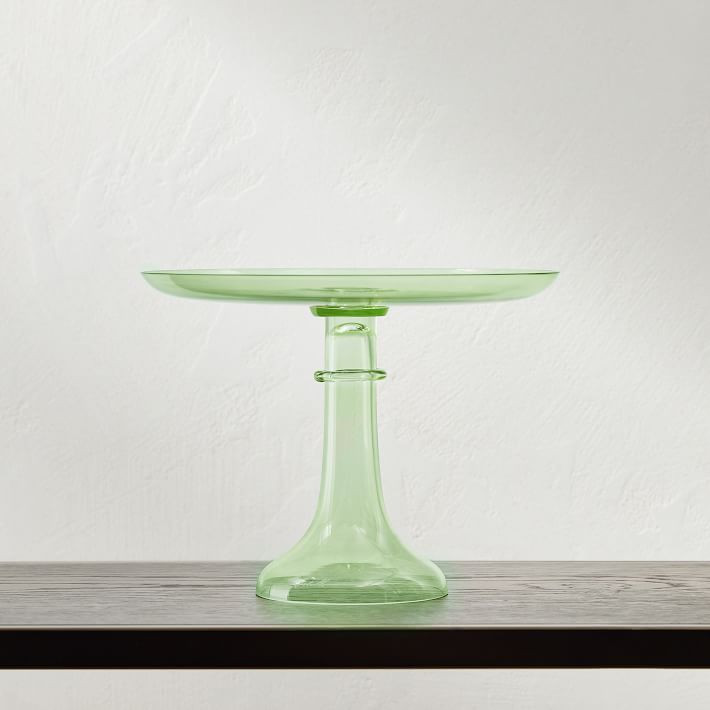 Estelle Colored Glass Cake Stand & Dome | West Elm (US)
