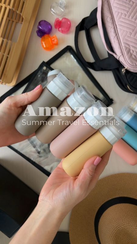 #Ad #LTK_Sweepstakes

AMAZON SUMMER TRAVEL ESSENTIALS

bottles & jars - these silicone containers are perfect for liquids; fill with shampoos, conditioner, face/body wash and creams and cosmetics in the jars

Travel perfume containers - instead of bringing larger bottles of perfume, especially if it’s expensive, these are handy and come in a pack

Travel glasses case - this is a compact way to transport multiple pairs of sunglasses &  keep them protected

Toothbrush covers - come in a pack and clip on easily over your toothbrush

Bamboo tote bag - I’ve used this purse for years; perfect for a resort or beach vacation; also perfect for Summer date nights

Beach/pool bag- spacious bag with multiple pockets on the outside, easily find what you need; protected pocket on the inside where you can put your cellphone; used for years!

Travel luggage scale - I don’t fly without this luggage scale! I’ve found it to be accurate and I take in my luggage in the front pocket to check for return flight 

Roll up hat -  great for sun protection in and rolls up for packing in your luggage or bag easily; comes in lots of colors

Travel neck pillow - very comfortable and soft; clips together so it doesn’t fall off while using; perfect for plane rides or long road trips 

Hair tools travel case - I got this for packing my Dyson air wrap hair dryer and styling attachments; lots of pockets, is sturdy, padded & compact

Packing cubes - everyone in my family has a pack in different colors; keeps clothes more compact and organized in luggage 

Travel jewelry case - lots of space for bracelets and earrings and has snaps to keep necklaces in place; zippered pockets 

Toiletry bag - I got the large size; can fit full sized bottles, has a hook for hanging

Silicone bottle covers - this was a new travel essential for me this year and I’m loving it; slips over the tops of bottles to keep them closed; I even use these on hand sanitizers and lotions in my purse.

Travel essentials , travel essentials amazon, travel essential toiletries 

#ltkfindsunder50 #ltkbeauty #ltkseasonal  #ltkitbag

#LTKVideo #LTKSummerSales #LTKTravel