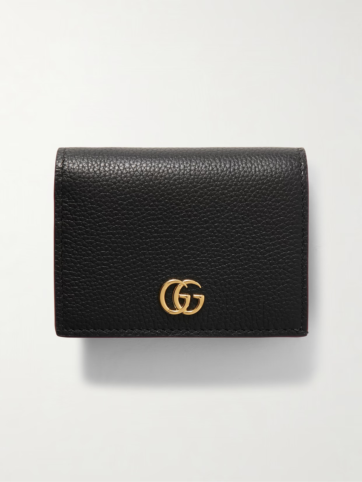 Gucci - Marmont Petite Textured-leather Wallet - Black | NET-A-PORTER (US)