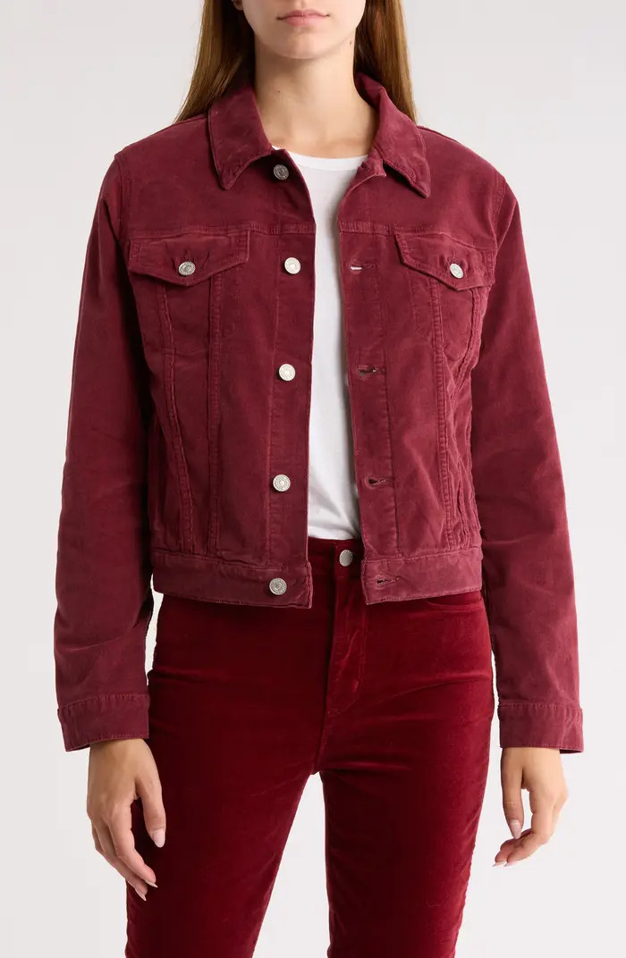 7 For All Mankind Corduroy Crop Trucker Jacket | Nordstromrack | Nordstrom Rack