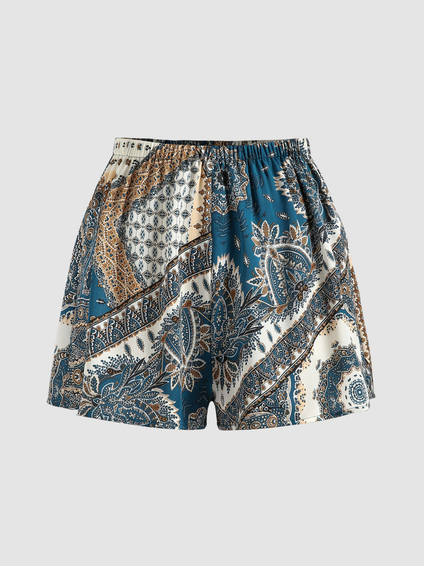 Woven Boho Paisley Shorts For Vacation | Cider