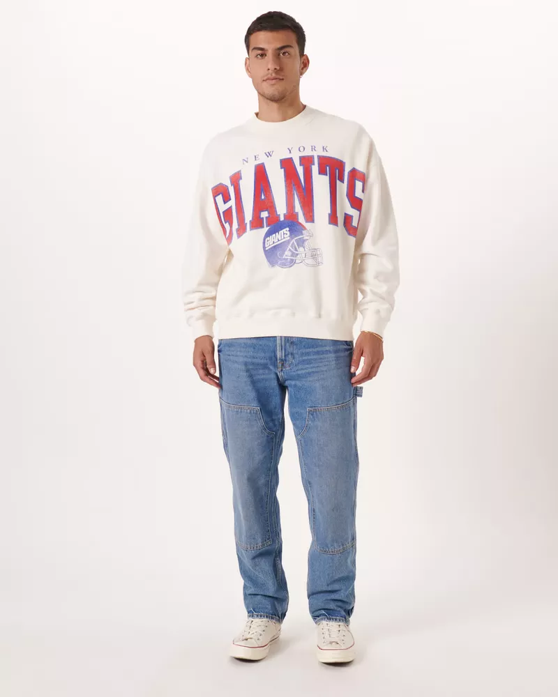 Abercrombie & Fitch New York Giants Graphic Crew Neck Sweatshirt