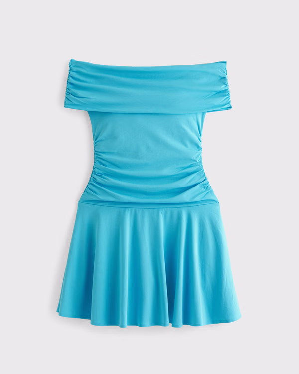 Women's Off-The-Shoulder Knit Skort | Women's Dresses & Jumpsuits | Abercrombie.com | Abercrombie & Fitch (US)