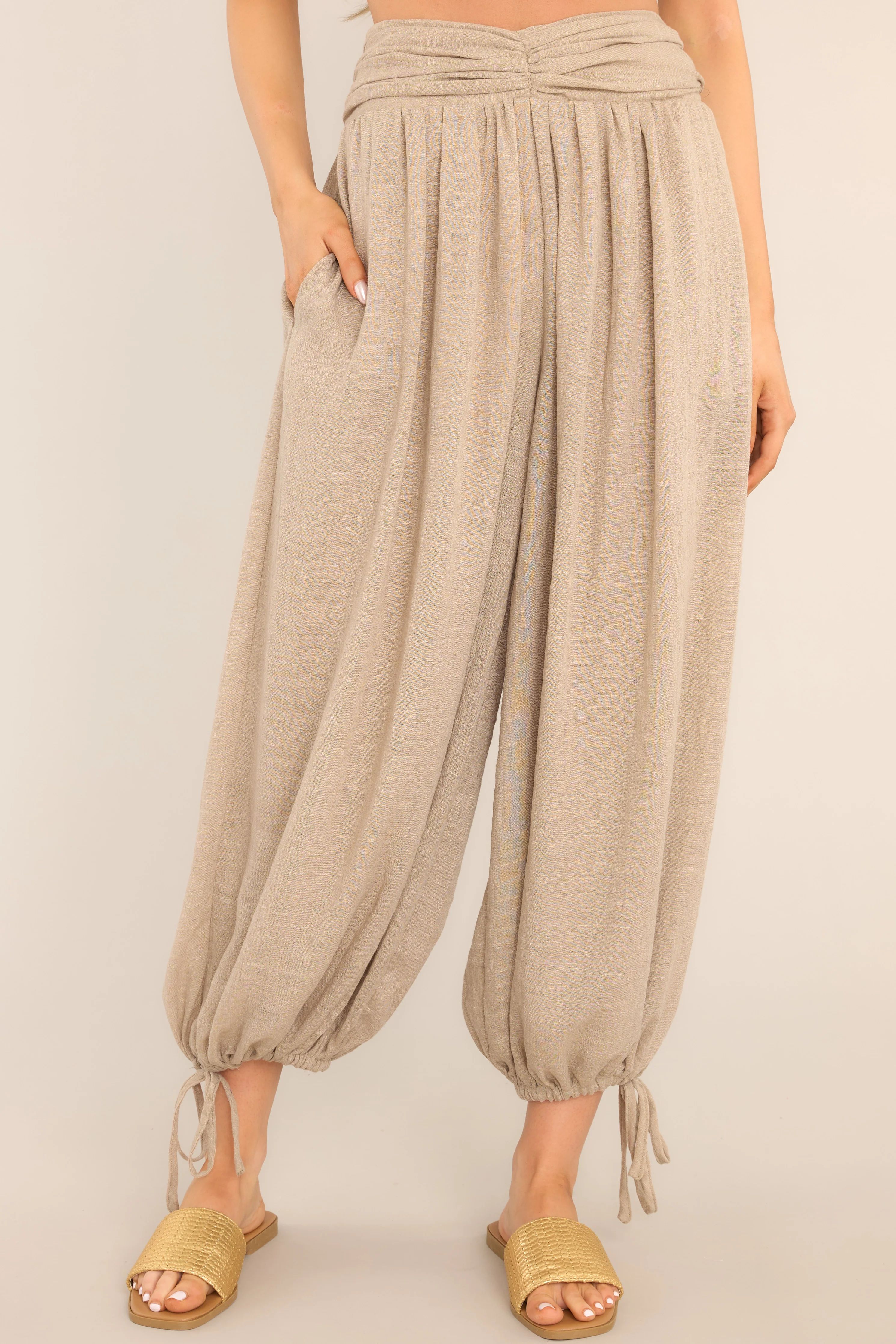 Float In The Wind Tan Pants | Red Dress 