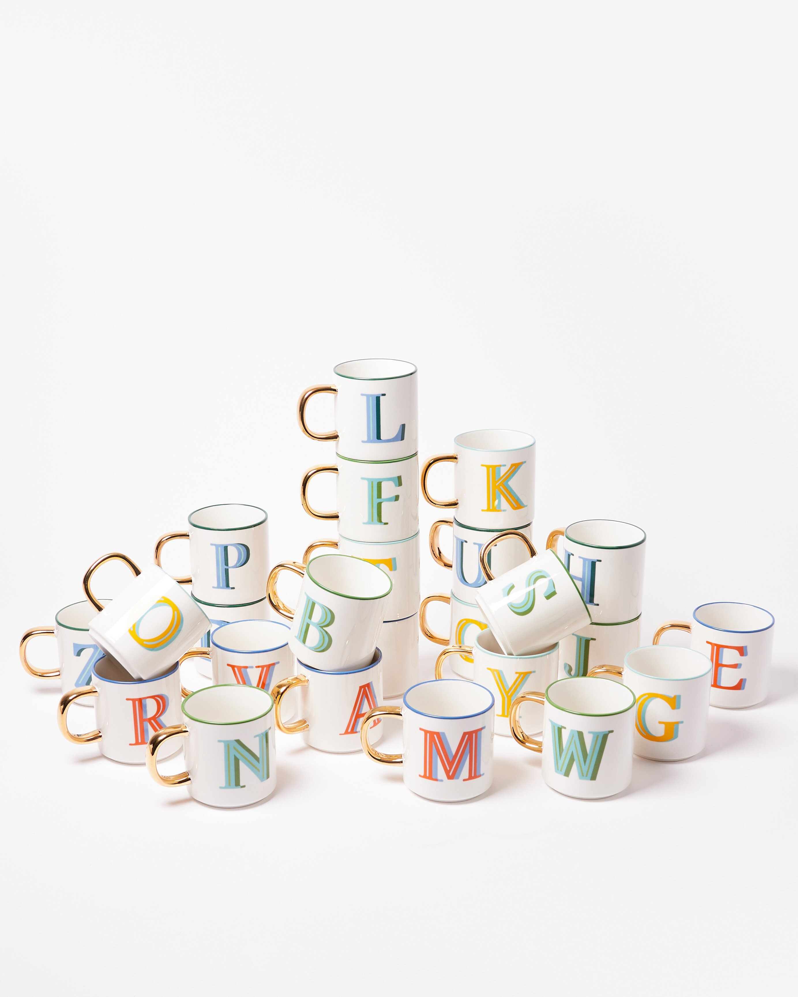 Quentin Alphabet Initial Ceramic Mug | Oliver Bonas | Oliver Bonas (Global)