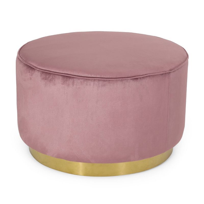 Croton Modern Glam Velvet Swivel Ottoman - Christopher Knight Home | Target