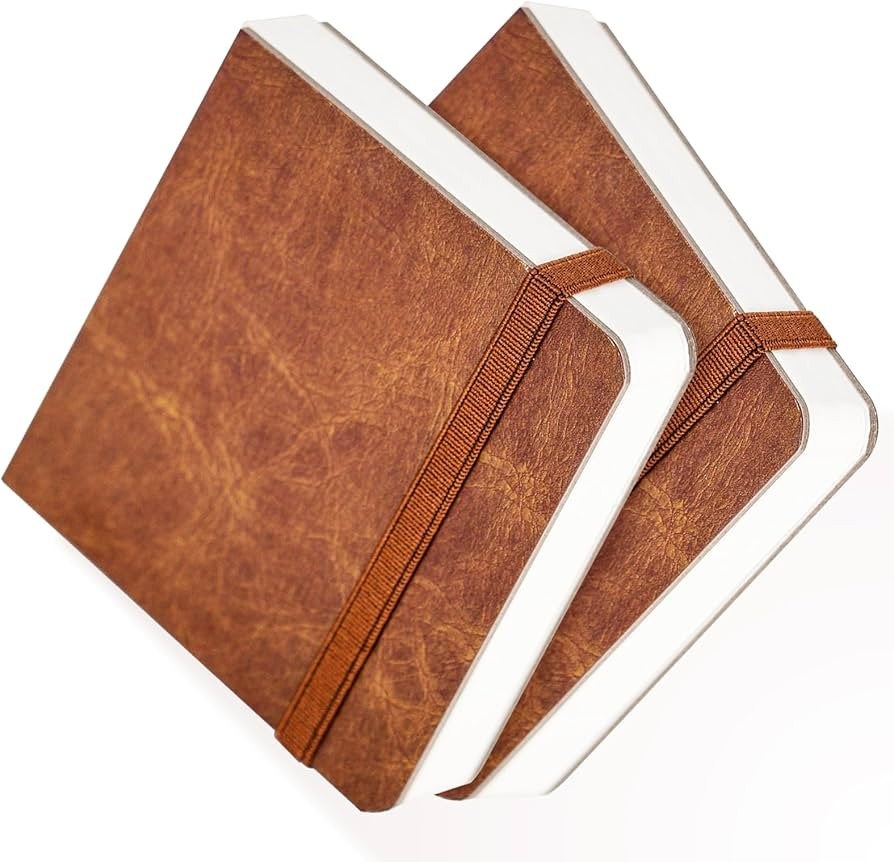 Funto Watercolor Journal 2-Pack, 3.9x3.9, 44 Pages Each,Cold-Pressed 100% Cotton, Pearlescent PU ... | Amazon (US)