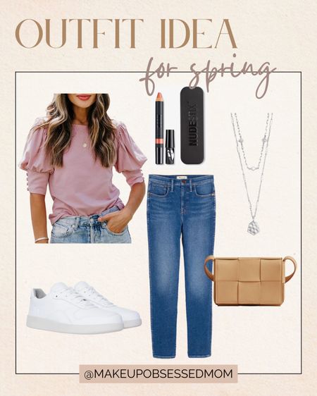 Cute and simple spring outfit idea for casual days!

#petitefashion #silvernecklace #makeupfinds #springbreak 

#LTKstyletip #LTKFind #LTKU