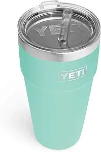 YETI Rambler 26 oz Straw Cup, Vacuum Insulated, Stainless Steel with Straw Lid, Seafoam | Amazon (US)