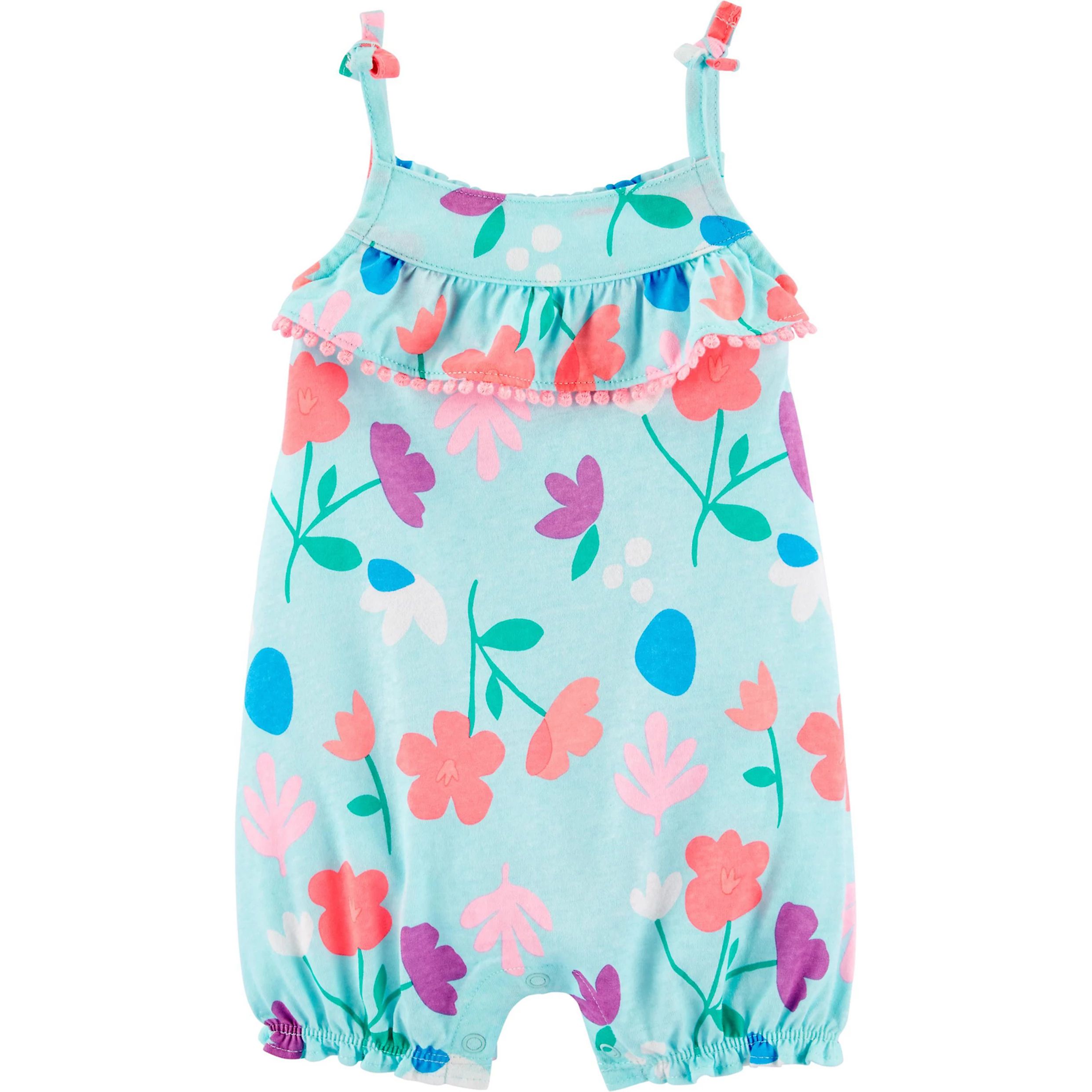 Baby Girl Carter's Floral Tank Jersey Romper | Kohl's