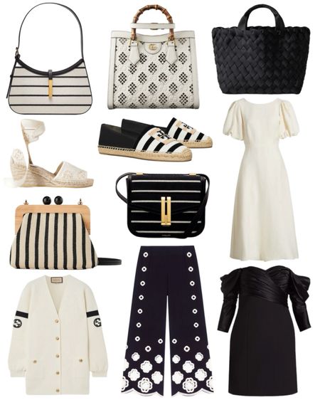 Designer fashion and Gucci bags, striped handbag, and designer shoes. 

#LTKSeasonal #LTKstyletip #LTKitbag