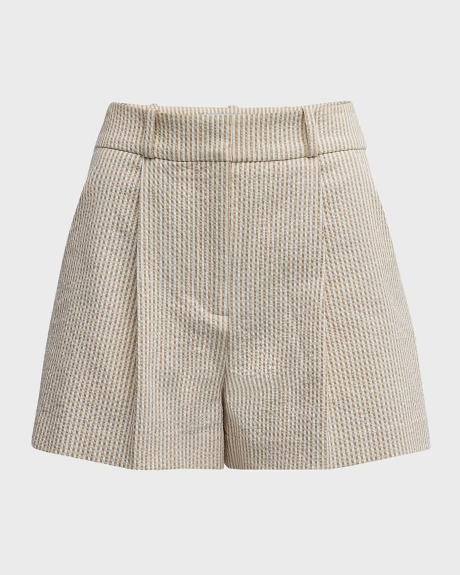 Haina Stripe Seersucker Shorts | Neiman Marcus