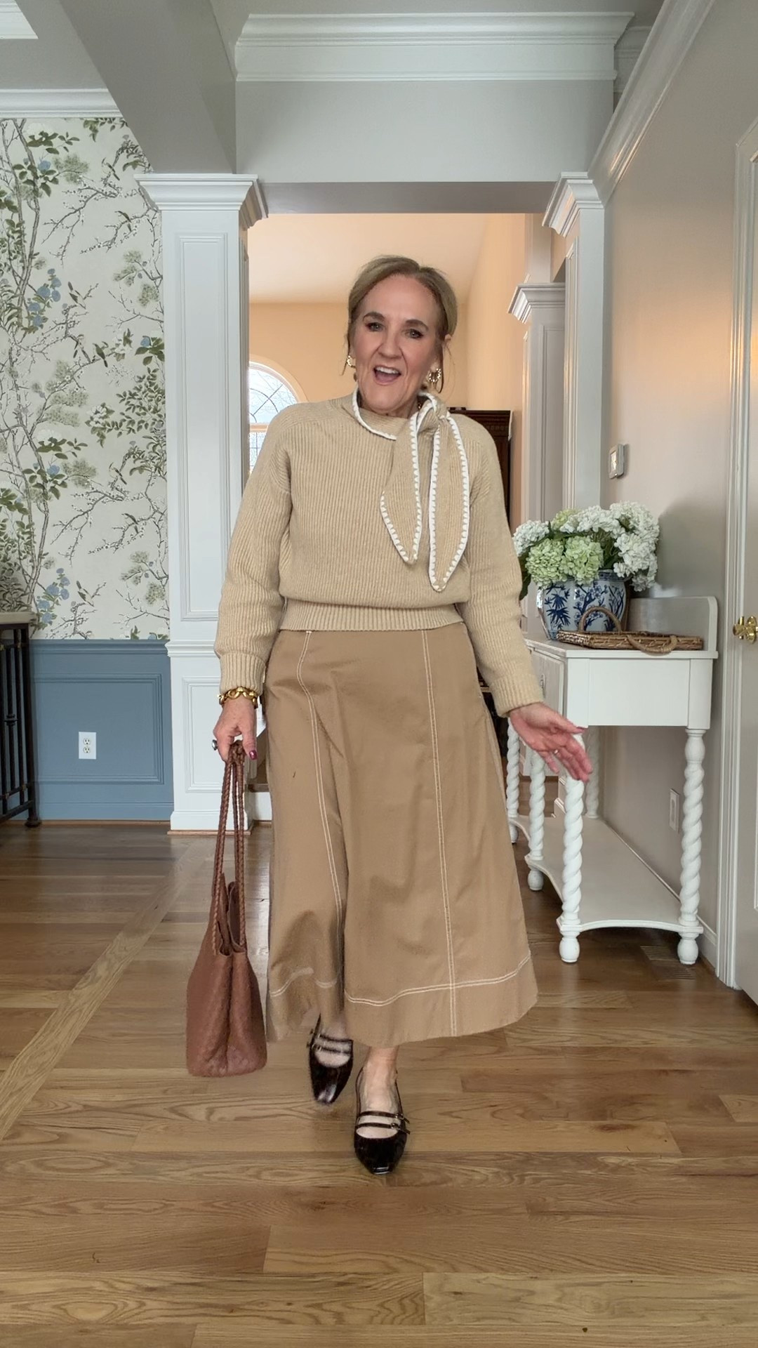 Sweater size medium
Skirt size medium petite
My leopard print shoes are not available. I’ll link similar and some other options.

Great outfit for early spring wouldn’t this sweater look so good with white pants?

#LTKootd #LTKPetite #LTKOver40