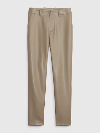 Mid Rise Vegan Leather Downtown Trousers | Gap (US)