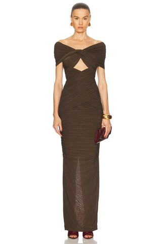 Ronny Kobo Nasha Dress in Grey | FWRD 