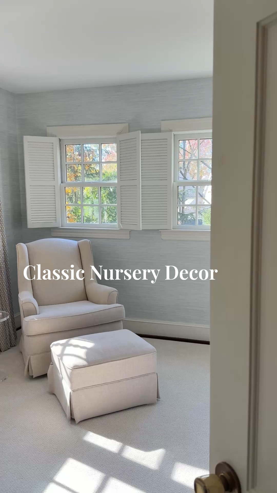 Nursery decor for our sweet Miller’s room. The faux grasscloth wallpaper is actually peel and stick and I’ve included the tools I used to complete it (yes!! I did it myself) and so can you. 

The glider and ottoman are old (bought 7 years ago for my first) but I’m linking a similar glider from pottery barn. 

The chandelier is Chelsea House brand that I got through the trade but it’s available online! I linked the same size in a different color and a larger size in the same color since they didn’t have the exact size / color  

#LTKBaby #LTKHome #LTKBump