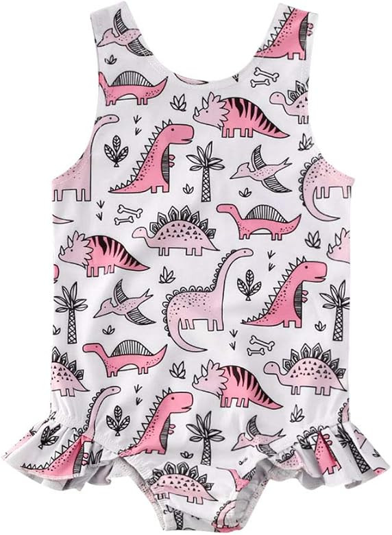 LXXIASHI Toddler Kids Baby Girl Sunflower One Piece Swimsuits Quick Dry Beach Swimwear Bathing Su... | Amazon (US)