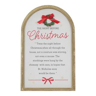 20" Night Before Christmas Arch Wall Décor in Beaded Wood Frame by Ashland® | Michaels Stores